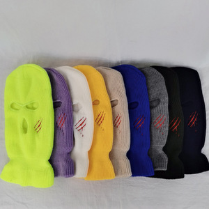 Série Halloween Balaclava Custom Winter Knitted 3 Buracos Balaclava Ski Mask Full Face Cover - Product Image 2