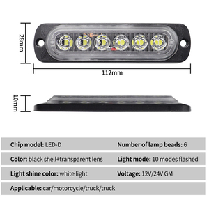 Đèn <span class=keywords><strong>LED</strong></span> Nhấp Nháy Không Dây Đèn Chớp 24LED Đèn <span class=keywords><strong>LED</strong></span> Xe Hơi Nhấp Nháy 12V Đèn Chớp Nhấp Nháy Cho Xe Tải Đèn Điốt - Product Image 5
