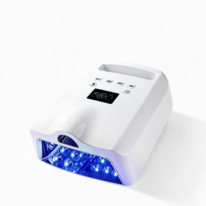 Lampe UV LED professionnelle portable rechargeable Coolbeauty SN477 128W 365nm pour séchage rapide du gel acrylique, machine de manucure pour salon de beauté - Product Image 1