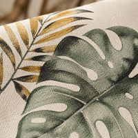 Tissu de rideau en toile tissée CVC, imprimé feuillage tropical, textile pour camping-car, caravane, couture