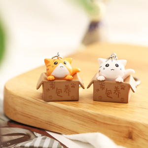Porte-clés chat mignon petite boîte femmes hommes Kawaii chaton voiture porte-clés mode lettre porte-clés Animal bijoux rencontre cadeau d'anniversaire - Product Image 6