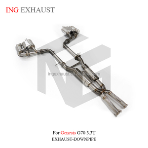 Système d'échappement Catback en acier inoxydable ING pour <span class=keywords><strong>Genesis</strong></span> G70 3.3T 2017+ avec silencieux à valve et tuyaux – Pièces de performance automobile - Product Image 5