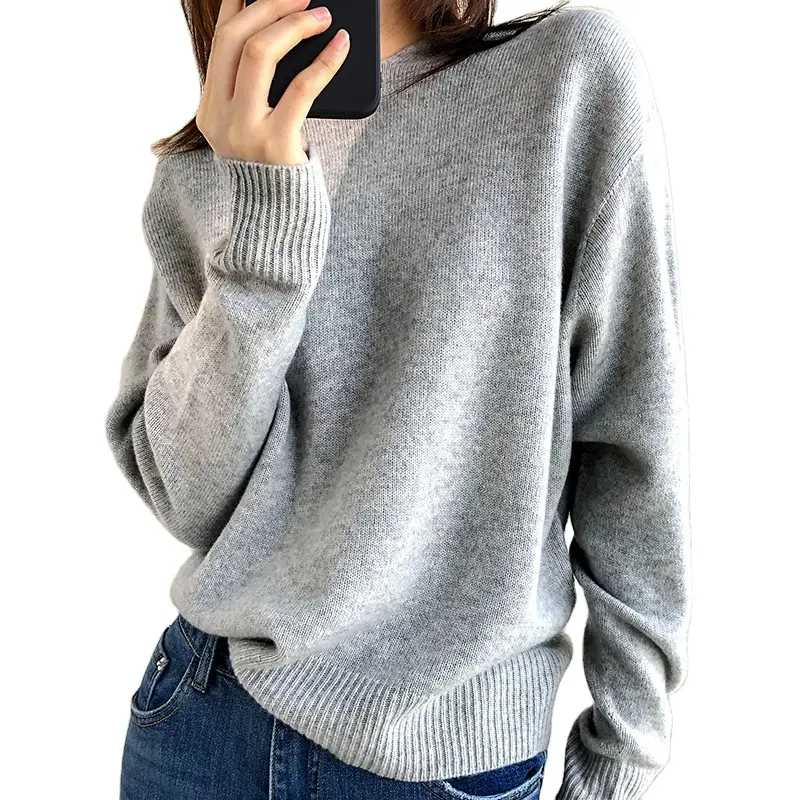 2022 Custom 100% Pure Cashmere Damen pullover Pullover Winter Strick Half Roll kragen pullover Wolle Kaschmir pullover