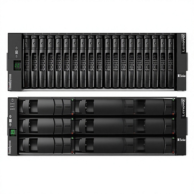 Lenovo ThinkSystem DE2000H 2U24 SFF Hybrid Storage Array Dual Active Controller Networking Storage for Virtualization
