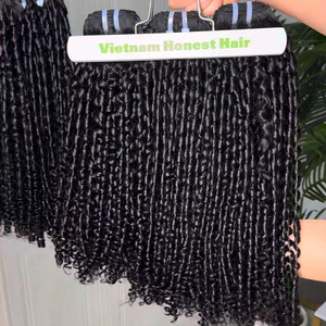Meilleures ventes : Lots de cheveux vietnamiens bruts bouclés Pixie, double épaisseur, 100% cheveux humains vierges, extensions en trame, prix de gros usine - Product Image 2