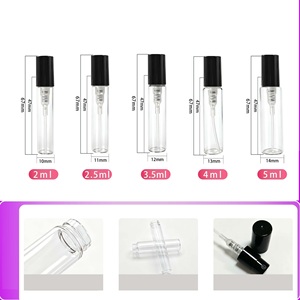 Mini Sample <b>Bottle</b> 2ml 3ml 5ml 10ml Perfume Floral Water Refillable Cylindrical Glass Pump <b>Sprayer</b> - Product Image 4