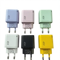 Cargador Rápido GaN de Alta Calidad con 2 Puertos (A + C) PD45W, Enchufe US/EU, para iPad y iPhone, Carga Rápida para iPhone 17 Pro Max