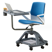 Chaise d'école fabriquée en Chine, mobilier de salle de classe, chaise de formation en PP avec tablette d'écriture