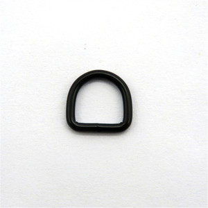 Venta al por mayor de moda D soldado con autógena forma sólida D anillos anillo negro para bolsas o maleta - Product Image 1