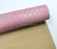 #5A2469, motif tissé en cuir PU gaufré pour sac à chaussures, support en coton de 0.9mm (synthétique PU, cuir synthétique Para Bolsos)