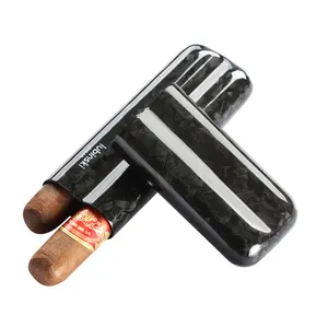 กล่องซิการ์คาร์บอนแบบพกพาที่ใส่ซิการ์น้ำหนักเบา,ที่เก็บซิการ์ Humidor สำหรับเดินทางได้ถึง58วง