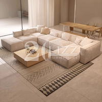 Canapé modulaire à combinaison libre de salon meubles canapé à compression sectionnel d'angle en tissu de maison moderne