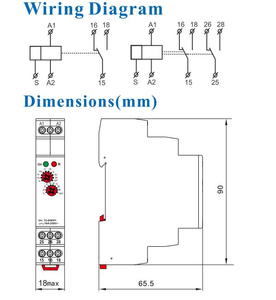 OURTOP Relé de tiempo multifunción AC/Temporizador Relé Indicador LED para bombas Ventiladores - Product Image 6