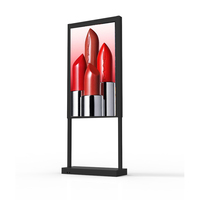 Vente chaude 700 ~ 2500nits 43 pouces double écrans affichage orienté vers la fenêtre haute luminosité publicité écran d'affichage de fenêtre de magasin