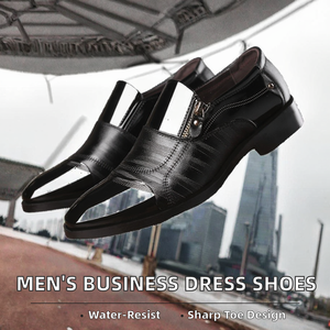 Chaussures habillées pour hommes d'affaires, chaussures en cuir pointues formelles pour mariage, respirantes, antidérapantes pour le printemps, l'été et l'automne - Product Image 3