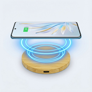 Cargador Inalámbrico de Bambú Ecológico de 15W con Carga Rápida, Regalo Promocional con Logotipo Personalizado - Product Image 2