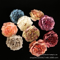 Grandes têtes de roses romantiques de 13 cm, fleurs artificielles en plastique, mur de fleurs DIY, fausses fleurs faites à la main, décoration de mariage, extérieur, maison