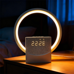 Nouvelle horloge-réveil à lumière d'aube avec son de bruit blanc, haut-parleur Bluetooth et sortie USB pour la décoration intérieure - Product Image 5