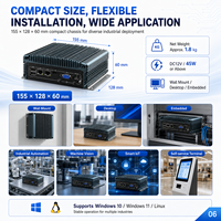Mini PC Compacto Sin Ventilador con CPU I3-5100U/I5-5200U/I7-5500U, Doble LAN, 2 COM, USB, HD, VGA, SSD para Kiosco, Gateway, Control de Borde