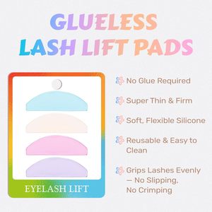 Tiges de rehaussement de cils en silicone super douces et réutilisables, outils de rehaussement rapide sans colle, pour permanente et laminage des cils - Product Image 1