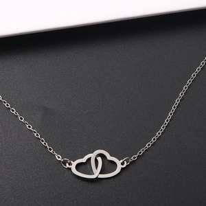 Waterproof Jewelry 316L Stainless Steel 14k 18k Gold Plated Heart Toggle Chain <b>Charm</b> Necklace for Women - Product Image 2