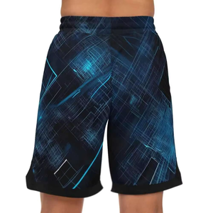 Shorts de randonnée pour hommes, grandes tailles, mi-longs, en polyester respirant, décontractés, couleur unie, logo personnalisé, séchage rapide - Product Image 4