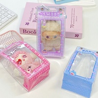 Sac à bandoulière transparent en PVC pour poupée, motif boîte de lait, 10cm, 15cm, 18cm, 20cm, pour poupée en peluche, Labubu, sac cadeau en PVC