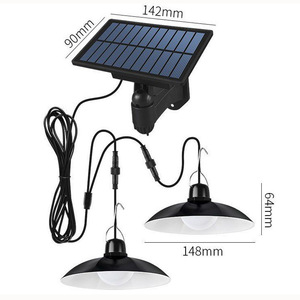Luz de pared LED <span class=keywords><strong>solar</strong></span> para exteriores con clasificación <span class=keywords><strong>IP65</strong></span> moderna, diseño de 2 cabezales, Control remoto impermeable, Sensor de movimiento PIR para patio de jardín - Product Image 5