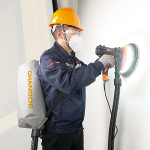 เครื่องขัดผนังแบบดูดฝุ่นในตัว ด้ามยาว ใช้ไฟ AC 220V สำหรับขัดและขัดเงาผนัง - Product Image 3