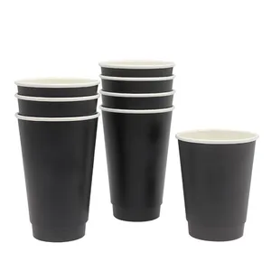 LOKYO 뜨거운 액체를 마시는 가정용 단열 음료 컵 맞춤형 이중 벽 8 온스 뜨거운 음료용 커피 종이 컵