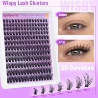 Cils artificiels transfrontaliers en cheveux synthétiques, style européen, américain et coréen, auto-adhésifs, effet œil de chat et œil de renard
