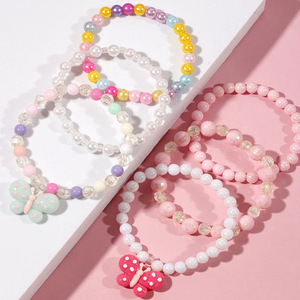 Ensemble de 6 bracelets colorés pour filles, bracelets à perles, bijoux pour petites filles - Product Image 3