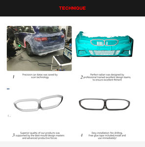 Karbon Fiber G20 ön Mesh Grille kapakları BMW G20 330i <span class=keywords><strong>M</strong></span> spor Sedan 2019-2020 - Product Image 6