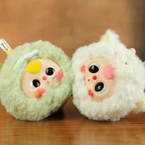 Venta al por mayor lindo y adorable bebé colgantes de felpa, dibujos animados Macaron bebé 3 llaveros colgantes - Product Image 2