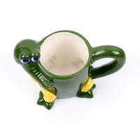 Tasses à café au lait créatives et mignonnes faites à la main, fabrication personnalisée, tasse en forme d'animal 3D, tasse en forme de crocodile