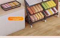 Étagère de rangement de style échelle, en métal multi-niveaux pour supermarché, centre commercial, légumes, fruits et collations