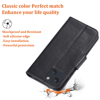 Étui de luxe pour iPhone 14 12 13 Pro Max, étui à rabat en cuir, portefeuille pour téléphone portable, coque magnétique antichoc avec porte-cartes