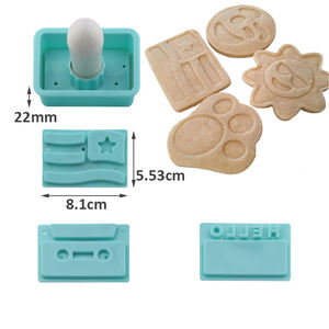 Jeu de tampons rectangulaires en plastique pour bisciut fondant pour biscuits moule à gaufrer et <span class=keywords><strong>emporte</strong></span>-<span class=keywords><strong>pièce</strong></span> - Product Image 2