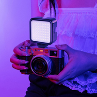 Mini Lámpara LED RGB Cuadrada de Plástico, Regulable, con Temperatura de Color Ajustable, para Videos de YouTube, Transmisiones en Vivo, Maquillaje y Fotografía, USB