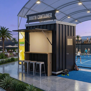 Container Mobile Temporaneo per Caffè, Resistente al Vento e ai Terremoti, Lunga Durata, Facile da Trasportare, per Impianti Sportivi di Padel - Product Image 1