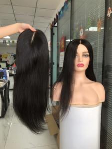 Base de cheveux humains 100% vraie vierge brésilienne avec soie PU pour femmes 2024 grande taille courte dentelle suisse transparente DHL, Fedex - Product Image 4