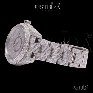Top Selling Custom Design Moissanite Diamond Quartz <b>Watch</b> Stainless Steel OEM Brand Wristwatch Available <b>For</b> Sale - Product Image 2