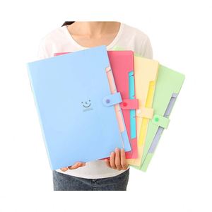 Kawaii Korea Stationery File <b>Folder</b> <b>A5</b> Size 5-Layer PP Carpetas with Anillas for School and Office Document Storage - Product Image 2