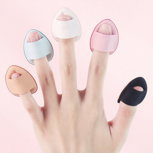 ฟองน้ำแต่งหน้าขนาดเล็กแบบนิ้วมือ ใช้ได้ทั้งแบบเปียกและแห้ง ไม่ดูดซับแป้ง สำหรับรองพื้นและแต่งหน้ารายละเอียด - Product Image 1