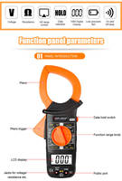 VICTOR DM6266 AC 1000A 1000V 50mm Clamp Meter AC/DC Pengukur Tegangan Arus Resistansi Murah Multimeter Digital Clamp Hemat Biaya