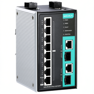 Moxa ตัวเชื่อมต่อแบบกิกะบิตพอร์ตแลน48V lc/pc EDS-P510A-8PoE-2GTXSFP-T สวิตช์จัดการเครือข่ายระดับองค์กร - Product Image 3