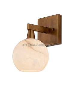Lampada da Parete Moderna di Lusso in Alabastro Spagnolo 2026, Bombelles in Ottone per Bagni, Camere d'Albergo e Specchi - Product Image 6