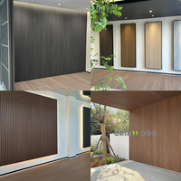 Revêtement mural en WPC co-extrudé rainuré, résistant aux UV, écologique, imperméable et robuste pour l'extérieur durable 2025