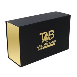 Custom Luxury Magnetic Gift Box Packaging Matte Rigid Paper Cardboard Black and Gold Foldable Packaging Box - Product Image 4