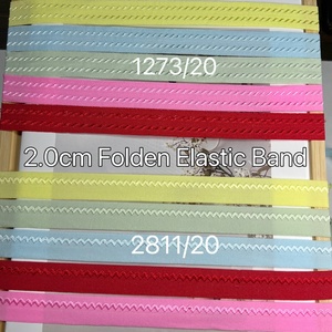 Bordes de nailon coloridos en stock de Europa y América con bandas elásticas plegadas para ropa interior, accesorios de ropa, cinturones textiles para el hogar - Product Image 2